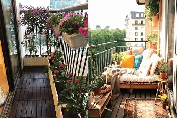 دیزاین بالکن کوچک + دیزاین و دکوراسیون خاص و زیبا و شیک بالکن کوچک