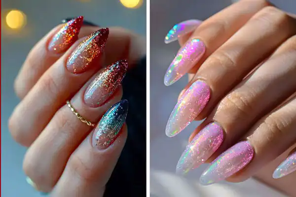 مدل ناخن آمبره یاسی + 15 مدل ناخن آمبره یاسی جادوی ملایم یاسی در ناخن های شما