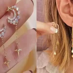 مدل گوشواره آویز + انواع گوشواره آویز طلا و نقره شیک با طرح های زیبا
