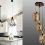 مدل لوستر آشپزخانه + طرح های فانتزی شیک آویزی لوستر آشپزخانه های بزرگ و کوچک