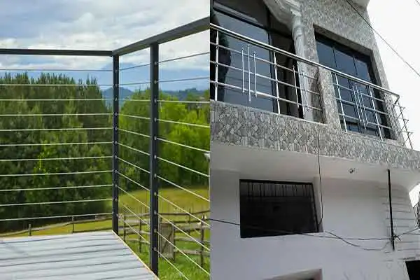 مدل نرده استیل تراس + طرح های ساده و جدید و شیک نرده استیل تراس